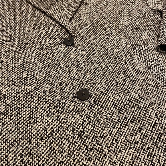 MANGO boucle oversized long coat salt‘n‘pepper pattern - Picture 10 of 13